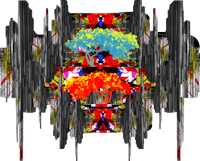 an abstract image of a tree in a vase